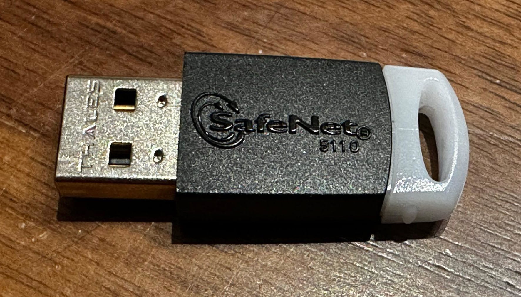 Photo of a HARICA USB smart card